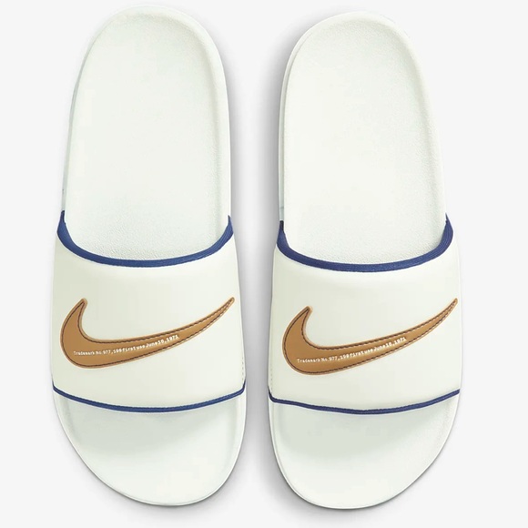 Nike Offcourt Slide Sail Blue & Metallic Gold Men’s sz 7 New! - Picture 6 of 6